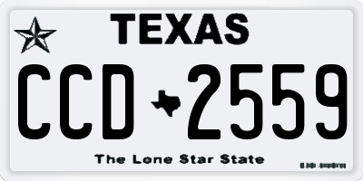 TX license plate CCD2559