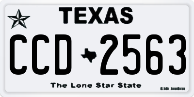 TX license plate CCD2563