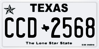 TX license plate CCD2568