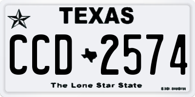 TX license plate CCD2574