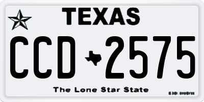 TX license plate CCD2575