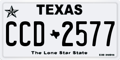 TX license plate CCD2577