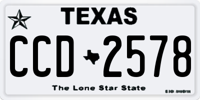 TX license plate CCD2578