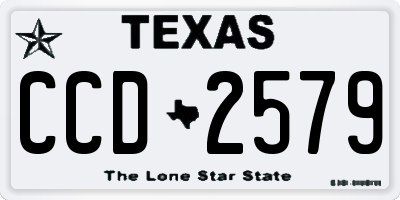 TX license plate CCD2579