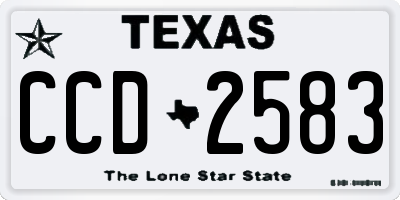 TX license plate CCD2583