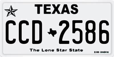 TX license plate CCD2586