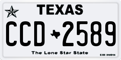 TX license plate CCD2589
