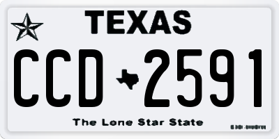 TX license plate CCD2591
