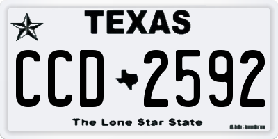 TX license plate CCD2592