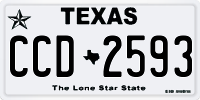 TX license plate CCD2593