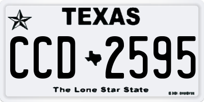 TX license plate CCD2595