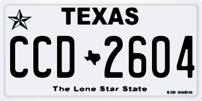 TX license plate CCD2604