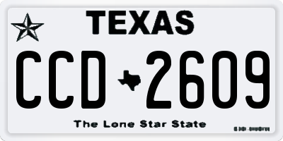 TX license plate CCD2609
