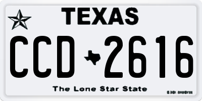 TX license plate CCD2616