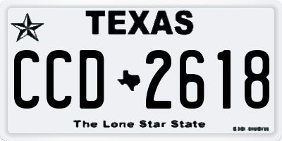 TX license plate CCD2618