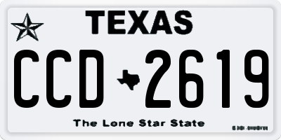 TX license plate CCD2619