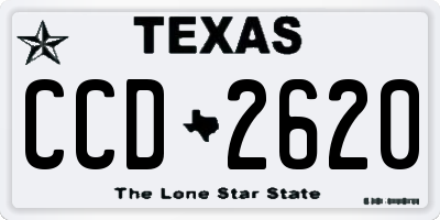 TX license plate CCD2620