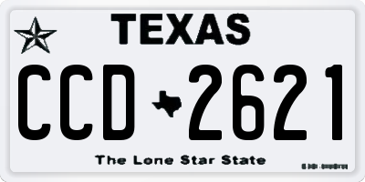TX license plate CCD2621