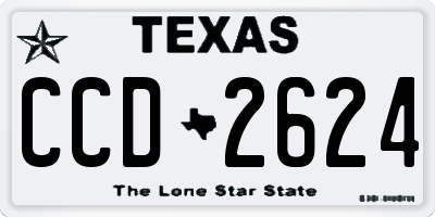 TX license plate CCD2624