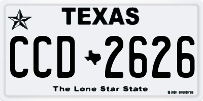 TX license plate CCD2626