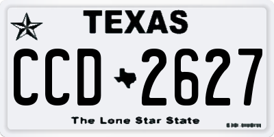 TX license plate CCD2627