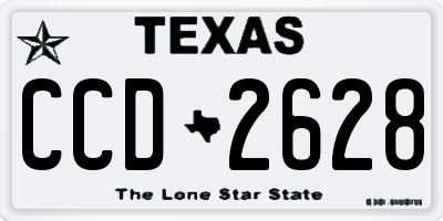 TX license plate CCD2628