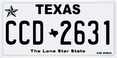 TX license plate CCD2631