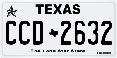 TX license plate CCD2632