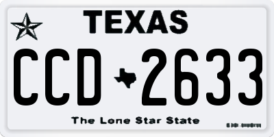 TX license plate CCD2633