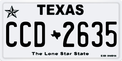 TX license plate CCD2635