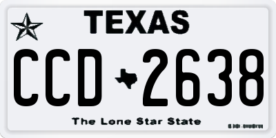 TX license plate CCD2638