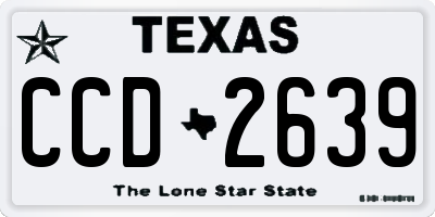 TX license plate CCD2639