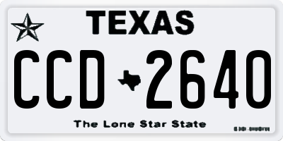 TX license plate CCD2640