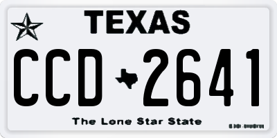 TX license plate CCD2641