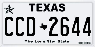 TX license plate CCD2644