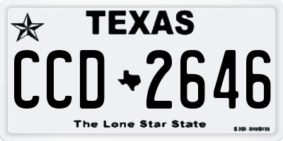 TX license plate CCD2646