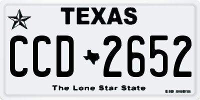 TX license plate CCD2652