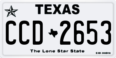 TX license plate CCD2653