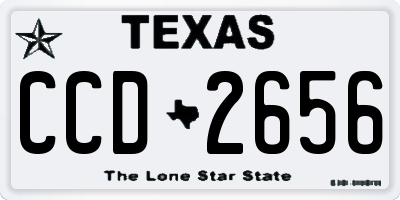 TX license plate CCD2656