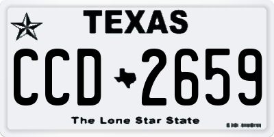 TX license plate CCD2659