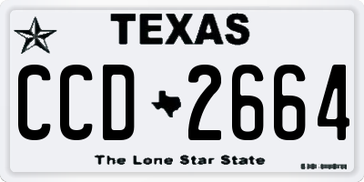 TX license plate CCD2664