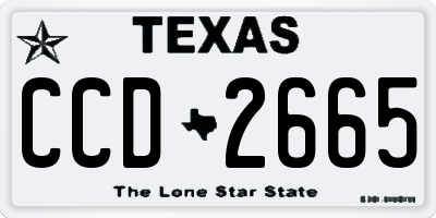 TX license plate CCD2665