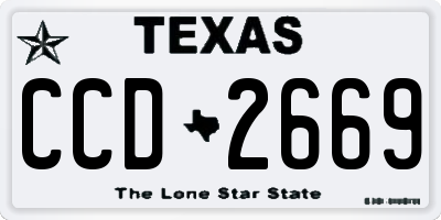 TX license plate CCD2669