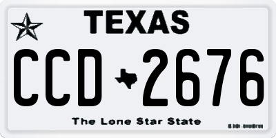 TX license plate CCD2676