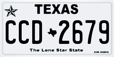 TX license plate CCD2679