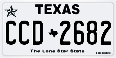 TX license plate CCD2682