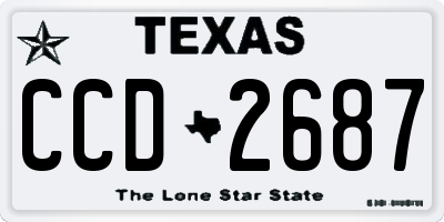 TX license plate CCD2687