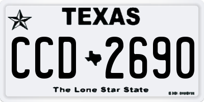 TX license plate CCD2690