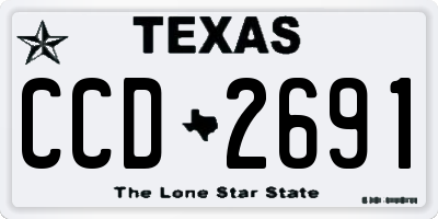TX license plate CCD2691