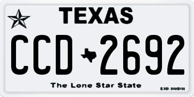 TX license plate CCD2692